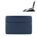 PU08DZ Leather Laptop Interior Compartment Bag with Stand Function, Size: 14.1-15.4 Inches (Sapphire Blue)