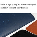 PU08DZ Leather Laptop Interior Compartment Bag with Stand Function, Size: 14.1-15.4 Inches (Sapphire Blue)