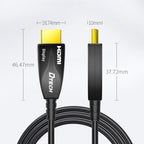 DTECH HDMI 2.0 Version Fiber Optic Cable 4K 60Hz Large Screen TV Engineer Wiring, Length: 10m