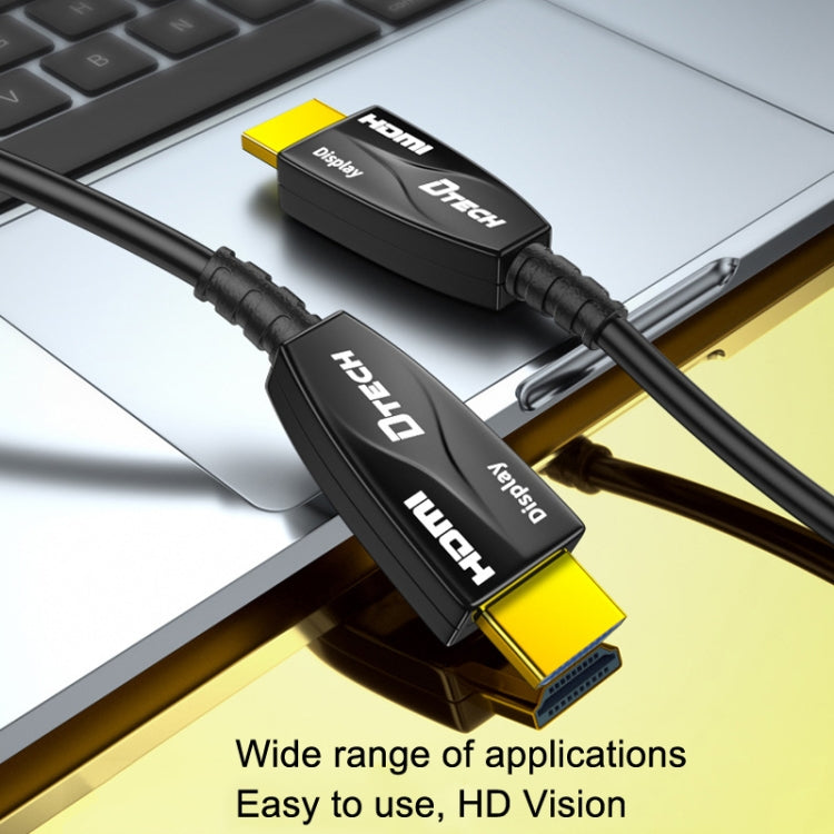 DTECH HDMI 2.0 Version Fiber Optic Cable 4K 60Hz Large Screen TV Engineer Wiring, Length: 10m