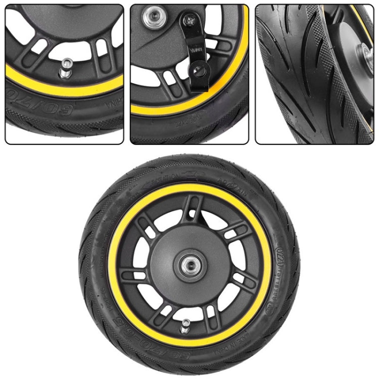 10 Inch Electric Scooter Front Tire Tubeless for Ninebot MAX G30 (Yellow)