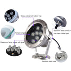 LED Underwater Light Pool Fish Pond Fountain Waterproof Landscape Light 18W(Yellow)