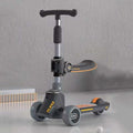 MIJIAQI 01 3 In 1 Multifunctional Folding Kids Scooter with Music and Lights, Spec: Gray Seat