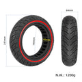 For Ninebot Max G30 10 X 2.5 Inch (60/70-6.5) Scooter Solid Rubber Tire Red Line