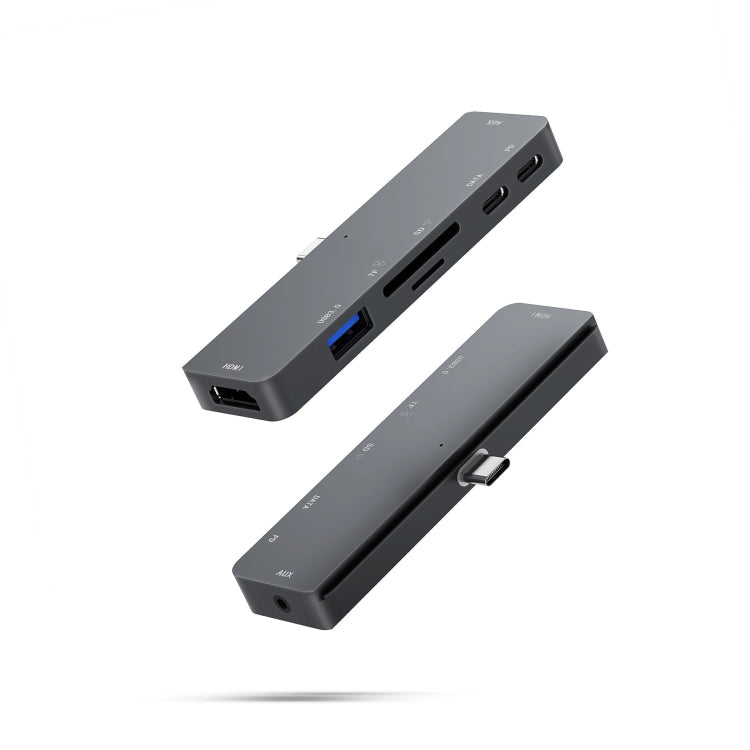 For iPad Pro 7-in-1 HDMI 4K + 3.5 mm Audio + SD/TF + 1 USB 3.0 + USB-C/Type-C + PD USB-C Docking Station