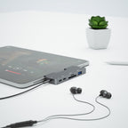 For iPad Pro 7-in-1 HDMI 4K + 3.5 mm Audio + SD/TF + 1 USB 3.0 + USB-C/Type-C + PD USB-C Docking Station