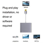 USB 3.0 to Dual HDMI High Resolution Converter 4K USB Same Screen Extender (Gray)