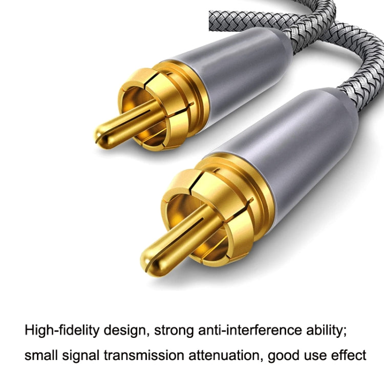 10m Pure Copper RCA Coaxial HIFI Digital Audio Cable SPDIF Subwoofer Speaker Cable (Silver Gray)