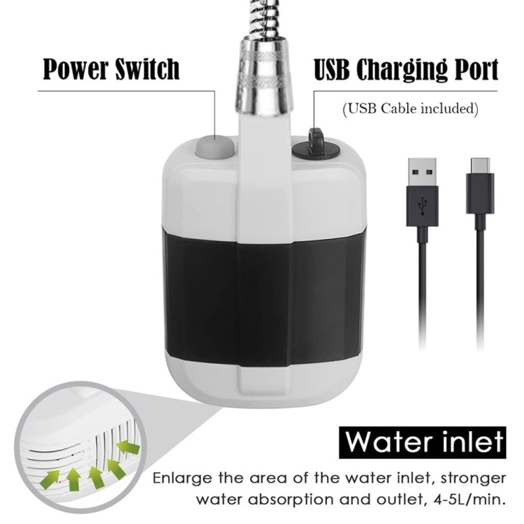 KE-801 Outdoor Electric Shower Camping Rechargeable Portable Showerhead