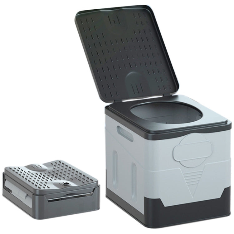Auto Folding Portable Toilet Outdoor Emergency Mobile Toilet (Dark Gray)