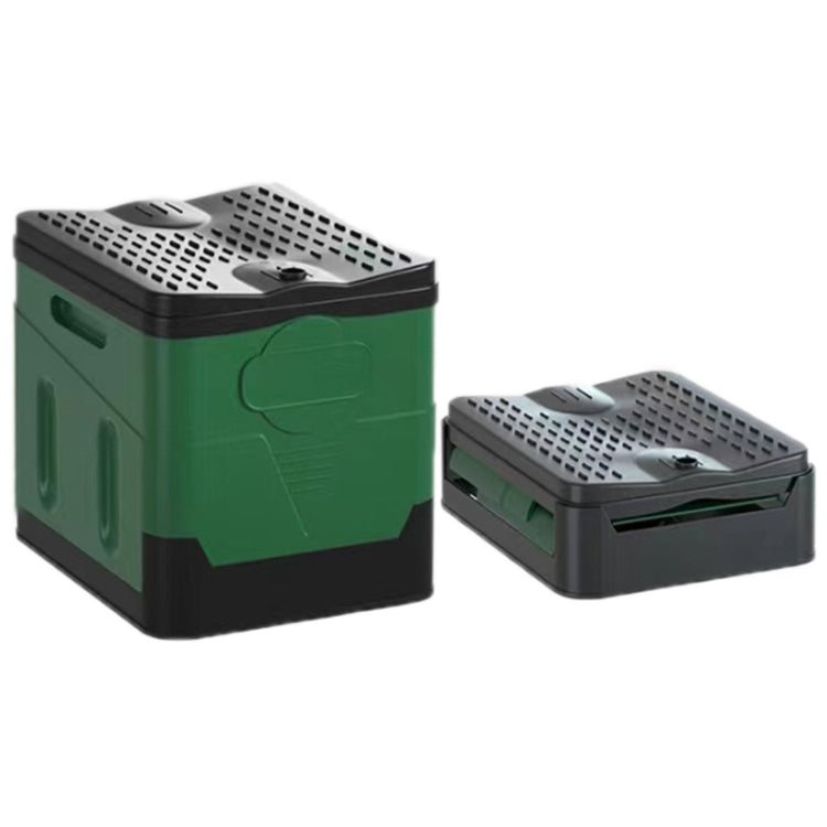 Auto Folding Portable Toilet Outdoor Emergency Mobile Toilet (Army Green)