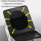 Auto Folding Portable Toilet Outdoor Emergency Mobile Toilet (Dark Gray)