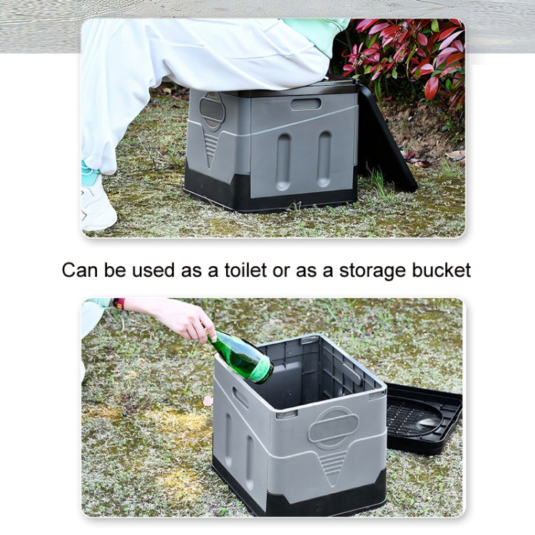 Auto Folding Portable Toilet Outdoor Emergency Mobile Toilet (Army Green)