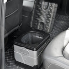 Auto Folding Portable Toilet Outdoor Emergency Mobile Toilet (Dark Gray)