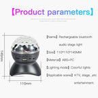 Home LED Magic Ball Lights Bounce Ambient Lamps Room Sound Lights Balls, Color: Charging Model Black (RGB Colored 5W)