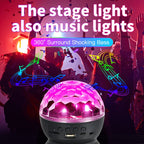 Home LED Magic Ball Lights Bounce Ambient Lamps Room Sound Lights Balls, Color: Charging Model Black (RGB Colored 5W)