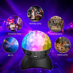 Home LED Magic Ball Lights Bounce Ambient Lamps Room Sound Lights Balls, Color: Charging Model Black (RGB Colored 5W)