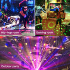 Home LED Magic Ball Lights Bounce Ambient Lamps Room Sound Lights Balls, Color: Charging Model Black (RGB Colored 5W)