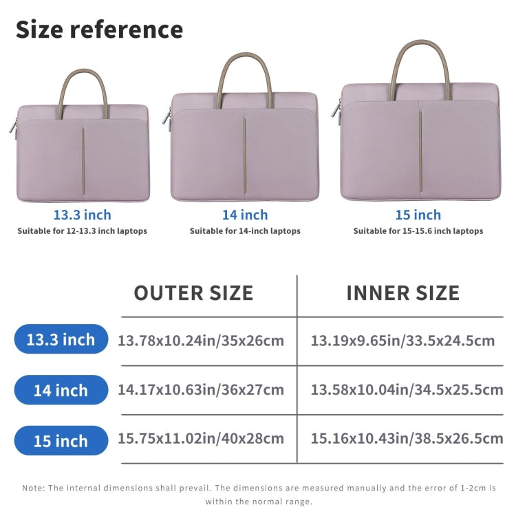14 -14.6 Inch Oxford Fabric Laptop Bag for Men and Women Briefcase with PU Handle (Gray Green)