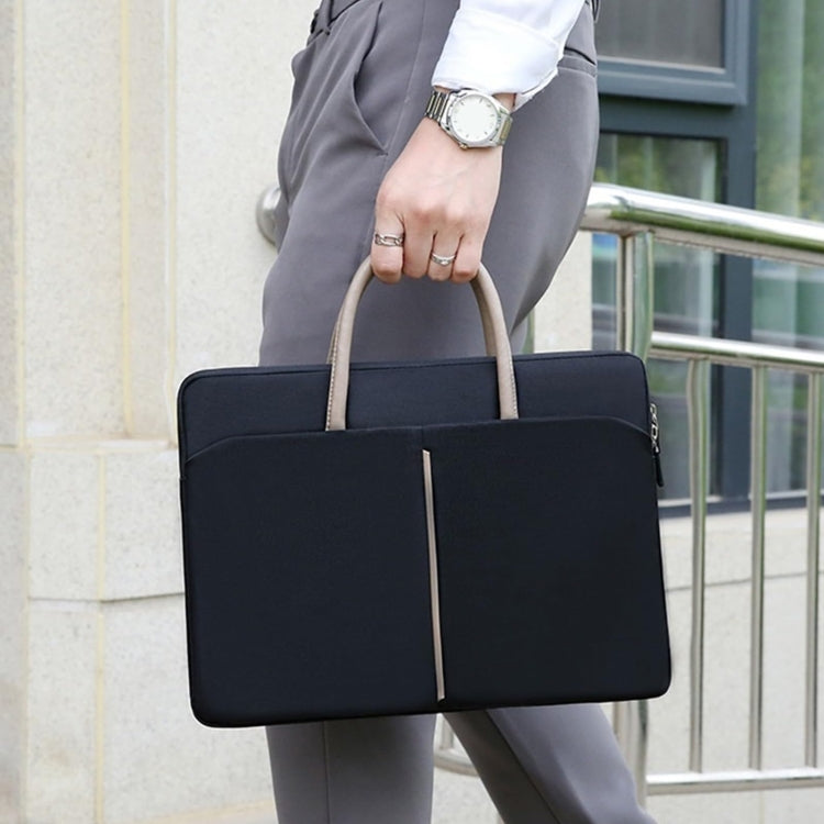 14 -14.6 Inch Oxford Fabric Laptop Bag for Men and Women Briefcase with PU Handle (Gray Green)
