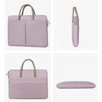 14 -14.6 Inch Oxford Fabric Laptop Bag for Men and Women Briefcase with PU Handle (Gray Green)