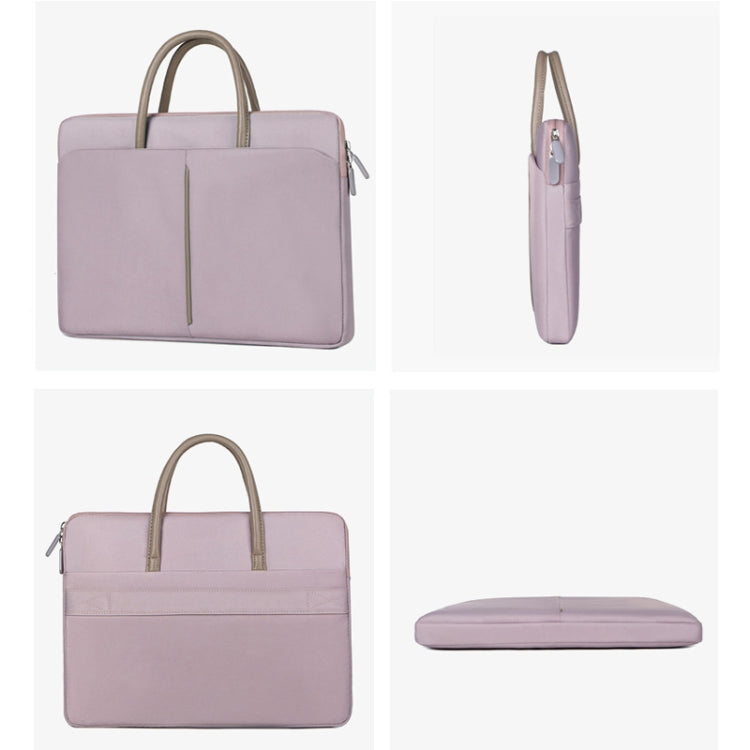 14 -14.6 Inch Oxford Fabric Laptop Bag for Men and Women Briefcase with PU Handle (Gray Green)