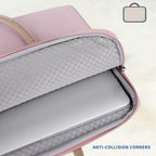 14 -14.6 Inch Oxford Fabric Laptop Bag for Men and Women Briefcase with PU Handle (Gray Green)