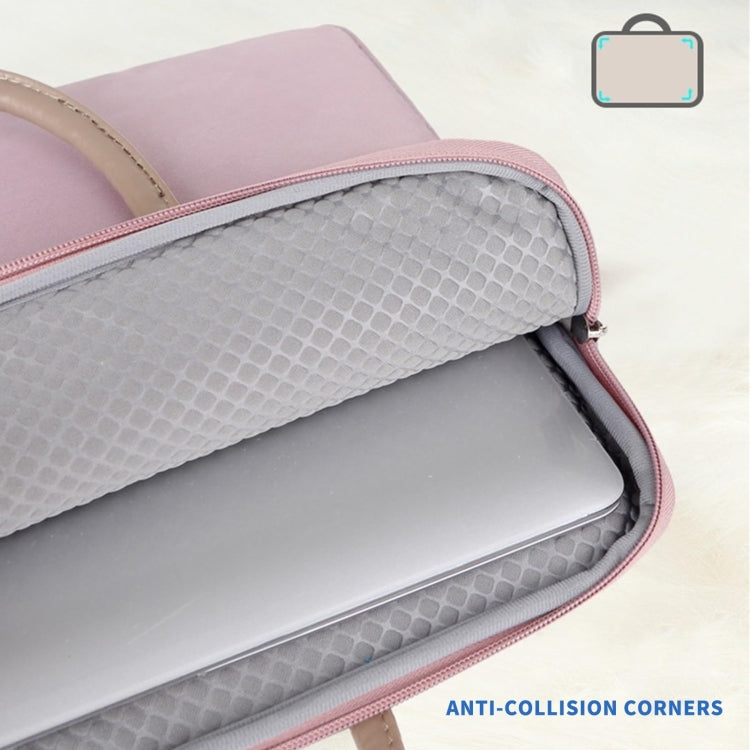 14 -14.6 Inch Oxford Fabric Laptop Bag for Men and Women Briefcase with PU Handle (Gray Green)