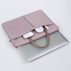 14 -14.6 Inch Oxford Fabric Laptop Bag for Men and Women Briefcase with PU Handle (Gray Green)