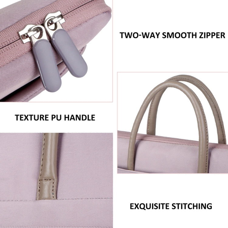 14 -14.6 Inch Oxford Fabric Laptop Bag for Men and Women Briefcase with PU Handle (Gray Green)