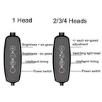 4 heads 12V Full Spectrum Red and Blue Light Panel Plant Growth Lamp Seedling Fill Lights (EU plug)