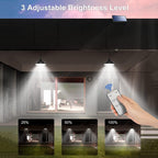 IP65 Waterproof Outdoor Solar LED Pendant Light Indoor Lighting, Specification: Double White Light with Remote Control
