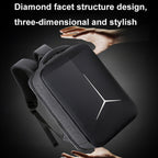 15 Inch Multifunctional Waterproof Business Sports Laptop Backpack with USB Port (Black)