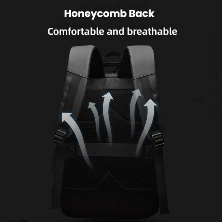 Men's 14-Inch Laptop Backpack Waterproof Large Capacity Business Commuter Backpack (Black)