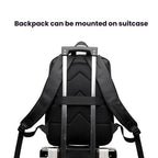 Men's 14-Inch Laptop Backpack Waterproof Large Capacity Business Commuter Backpack (Black)