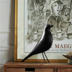 Resin Craft Bird Figurine Office Ornaments Home Decoration Accessories (Black)