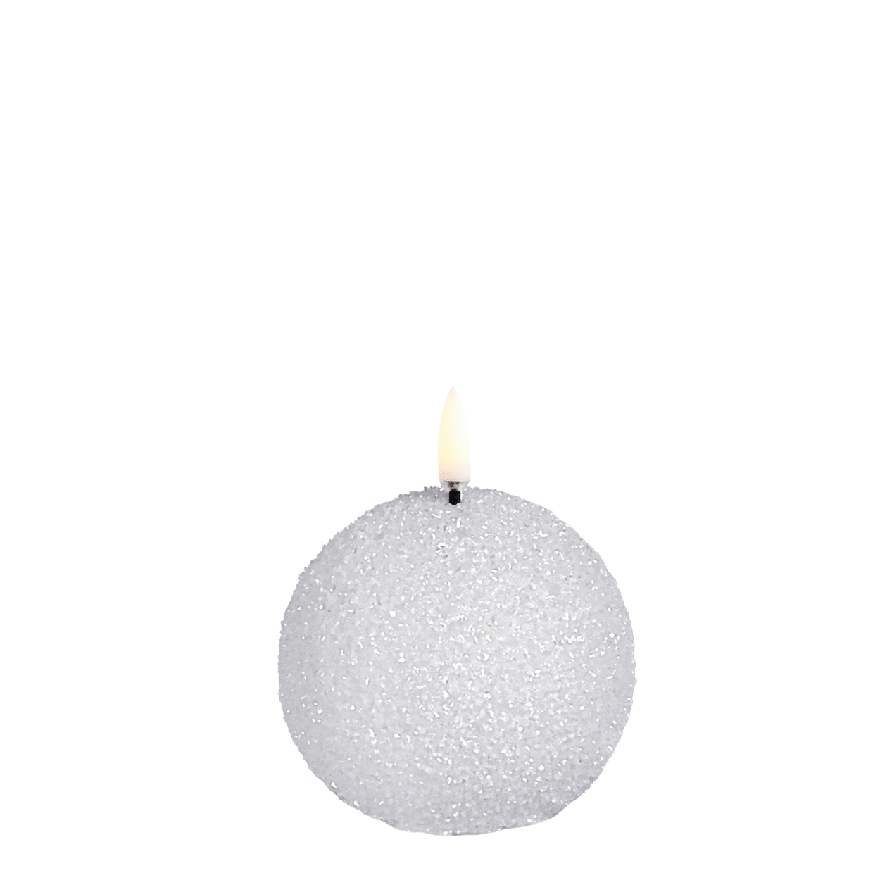 WinterShine – Elegant LED Candle in Snow Globe Design