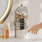 Beauty SpinMate – 360° Rotating Makeup Brush Holder & Cosmetic Organiser with Dustproof Lid