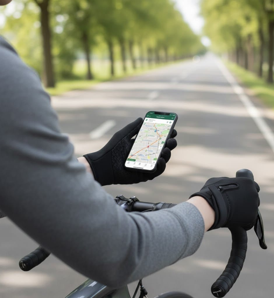 Windproof, warm gloves for device use