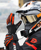 Waterproof, insulated motorbike gloves for winter riding