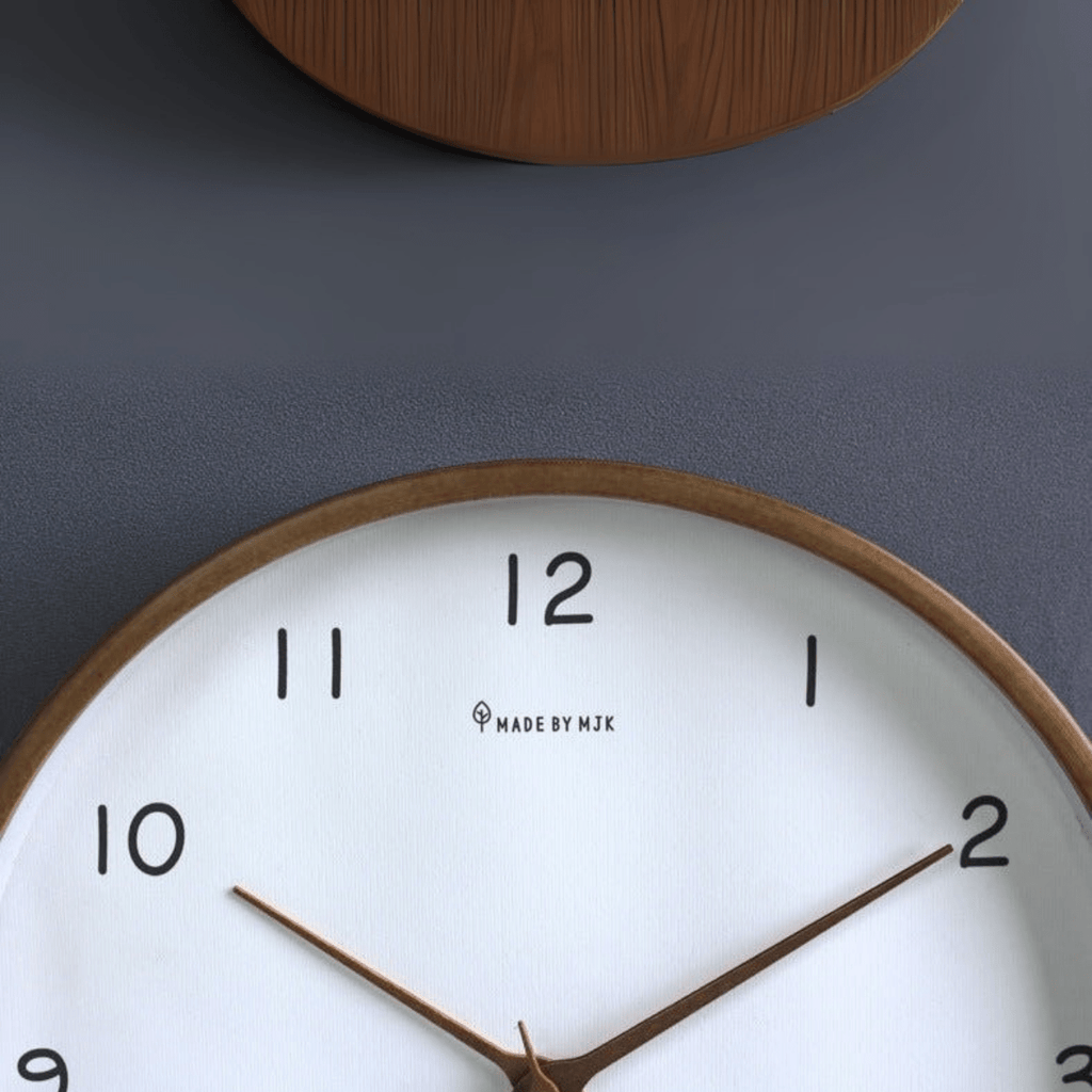 Analog Wood Wall Clock with Silent Movement