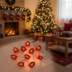 Wooden LED House Light with Warm White Light for Festive Accents