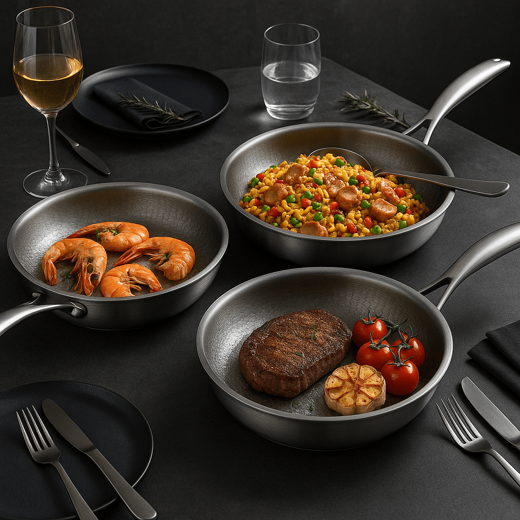 PREMIUM PAN - High-quality titanium pan without coating for all hob types