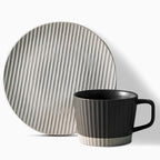 ElegantSips – Stoneware Coffee Mug Set with Spoon