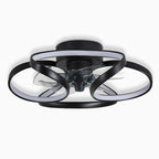 Stylish LED Ceiling Fan with Remote and Floral Decoration