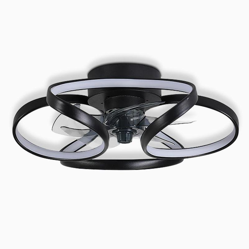 Stylish LED Ceiling Fan with Remote and Floral Decoration