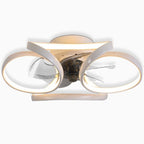 Stylish LED Ceiling Fan with Remote and Floral Decoration