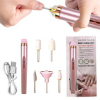 Electric Nail Drill & Manicure Kit | Rechargeable with LED Light | Nail Art Tools Set