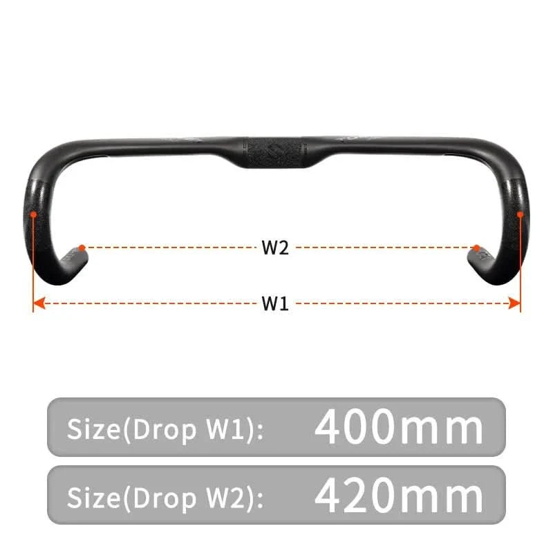 Ultralight carbon handlebars for road & gravel bikes