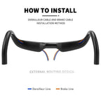 Ultralight carbon handlebars for road & gravel bikes